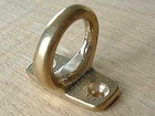 Ringgreep messing, rechthoekig recht